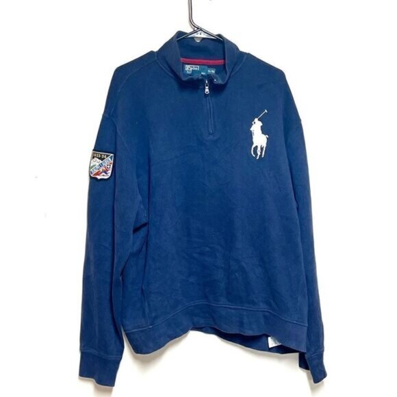 Polo Ralph Lauren Other - Vintage Polo Ralph Lauren Big Pony 1933 34 Ski Patch Navy Pullover Sz Mens XL